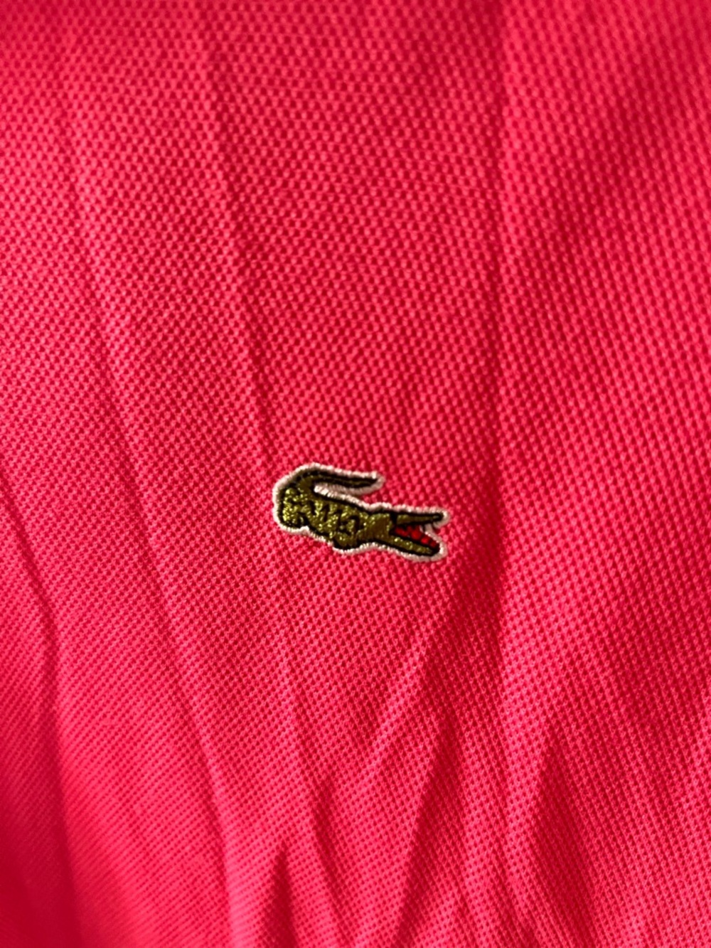 Lacoste Men's Hot Pink Polo Shirt with Croc Logo European 7 - Picture 3 of 10